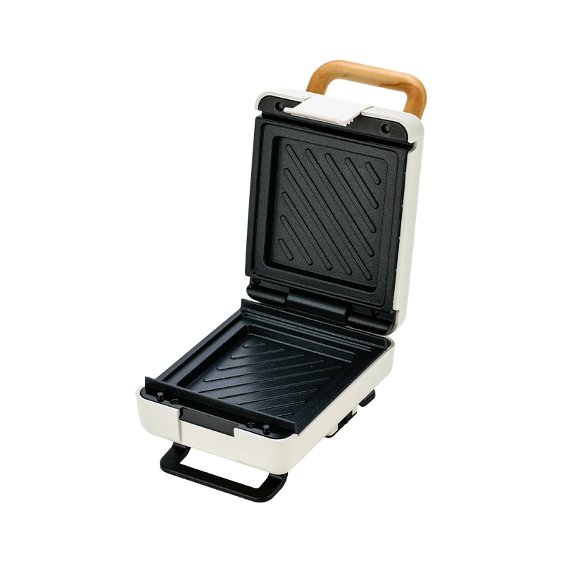 Pembuat Sandwich BJX-S015 dengan Gagang Serat Kayu dan Pelat Tetap