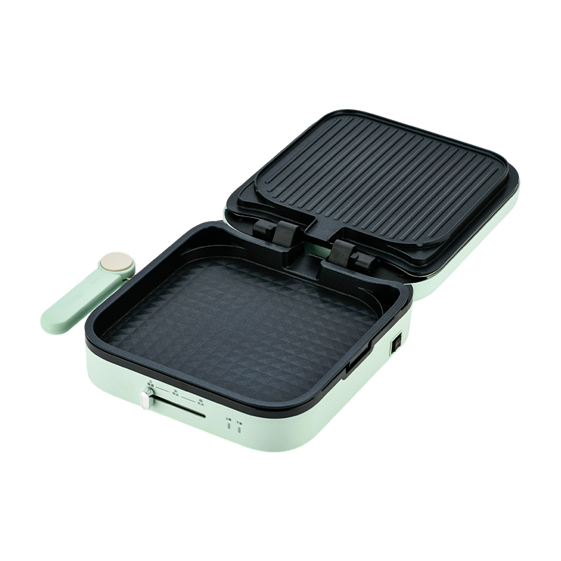 BJX-S022 28x28cm 180° Kontrol Suhu Pembukaan dan Penutupan Pelat Dapat Dilepas Panggangan Besar