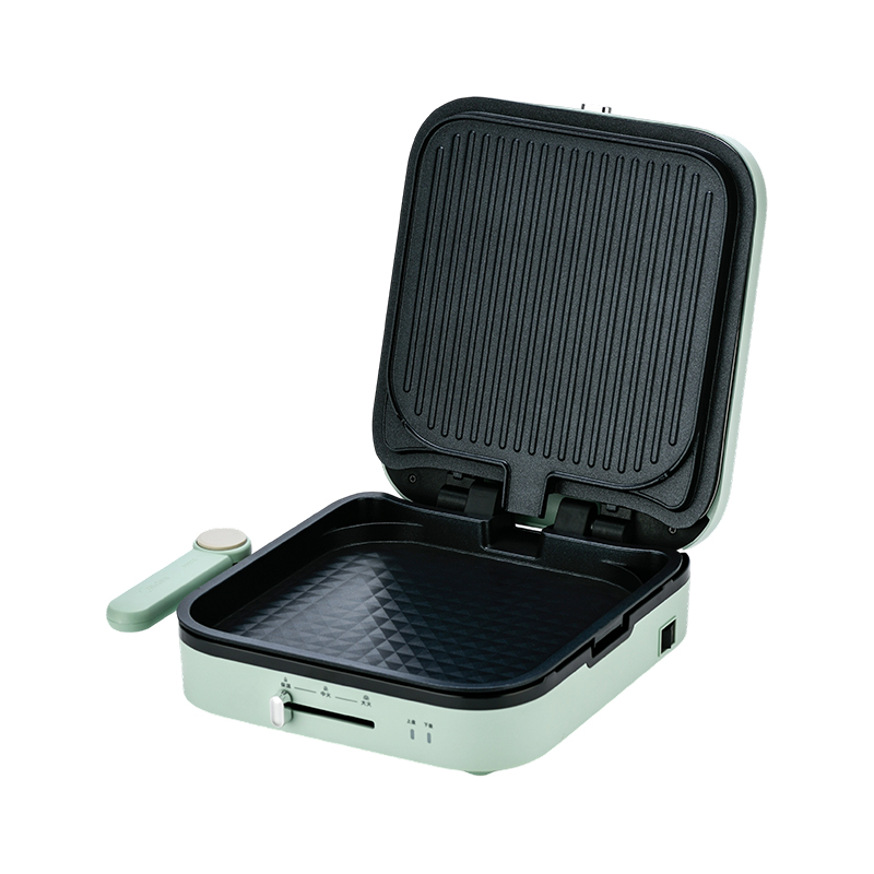 BJX-S022 28x28cm 180° Kontrol Suhu Pembukaan dan Penutupan Pelat Dapat Dilepas Panggangan Besar