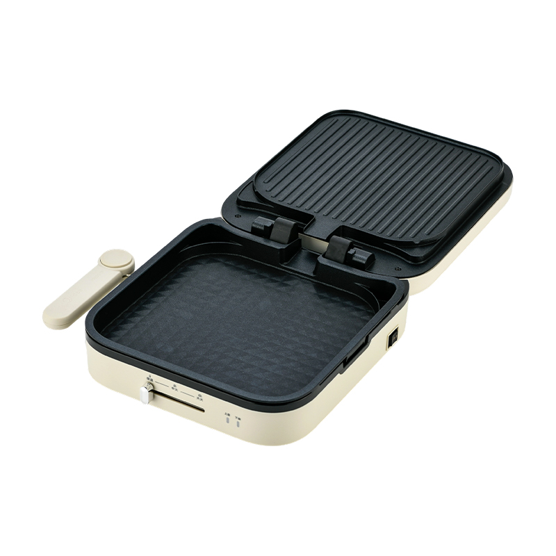 BJX-S023 Piring Besar 28x28cm dengan Kontrol Suhu Panini & Pembuat Panggangan