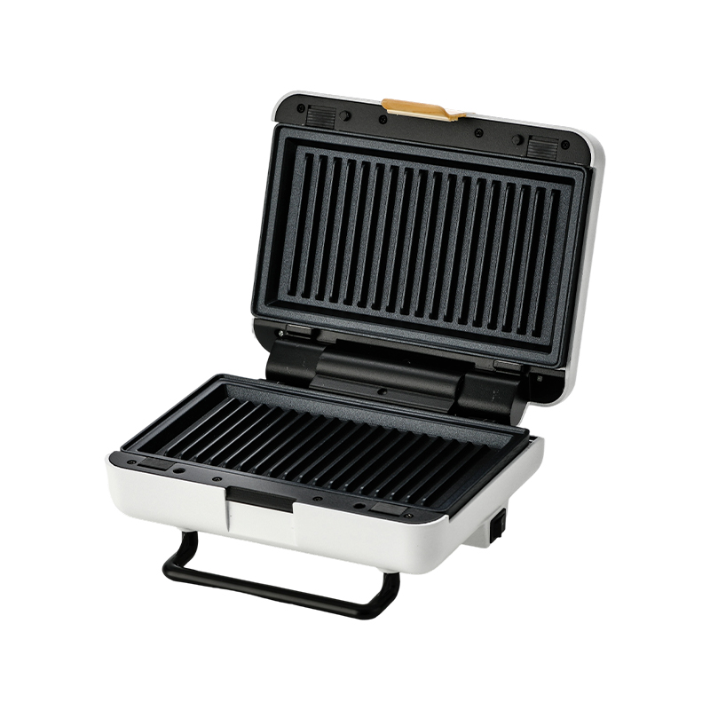 BJX-S025 2-Iris 180° Pelat Terbuka Pembuat Sandwich & Panggangan yang Dapat Dipertukarkan
