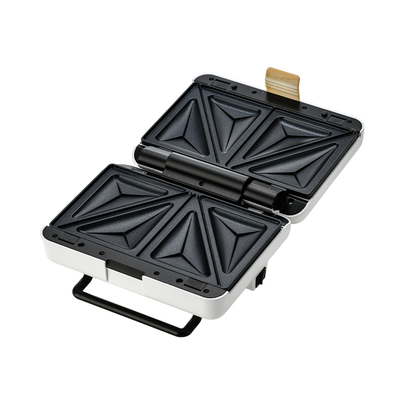 BJX-S025 2-Iris 180° Pelat Terbuka Pembuat Sandwich & Panggangan yang Dapat Dipertukarkan
