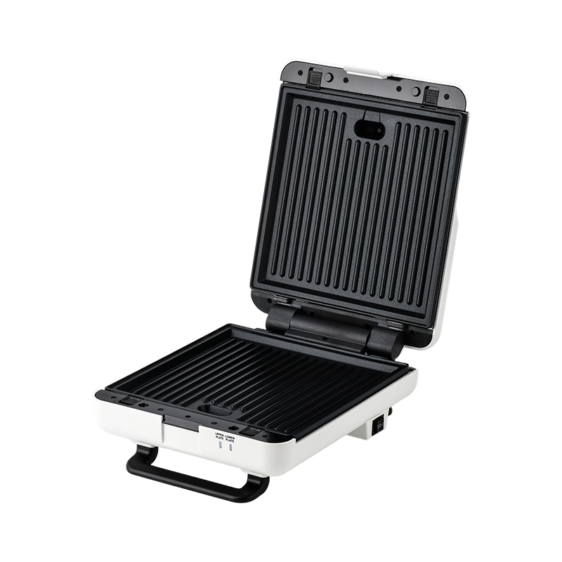 BJX-S026 4-Slice 180° Open Grill & Sandwich Maker dengan Kontrol 3 Tingkat dan Baki Tetes Minyak