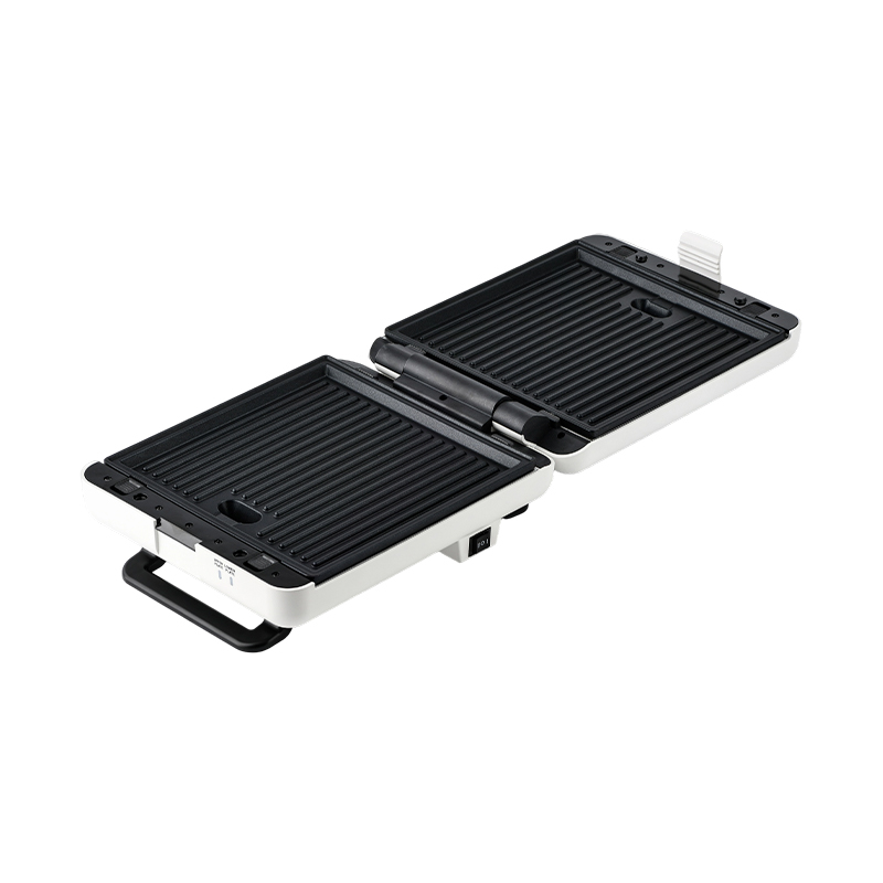 BJX-S026 4-Slice 180° Open Grill & Sandwich Maker dengan Kontrol 3 Tingkat dan Baki Tetes Minyak