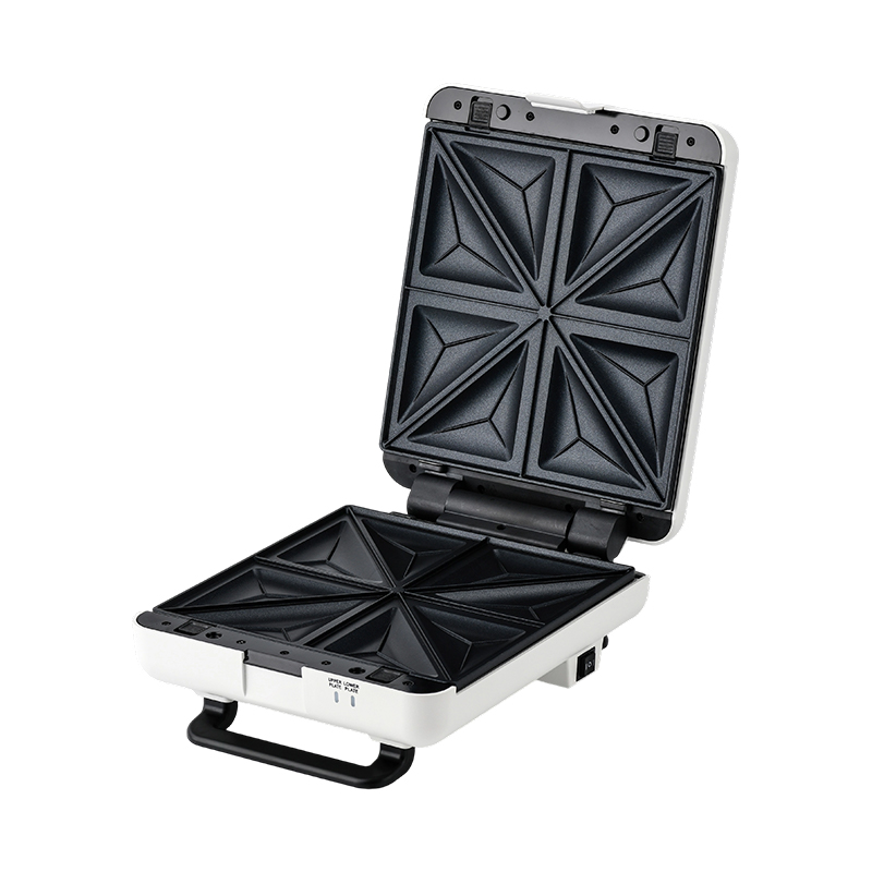 BJX-S026 4-Slice 180° Open Grill & Sandwich Maker dengan Kontrol 3 Tingkat dan Baki Tetes Minyak